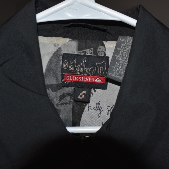 Boy's Size Small Vintage Black Quicksilver Windbreaker - Picture 2 of 2